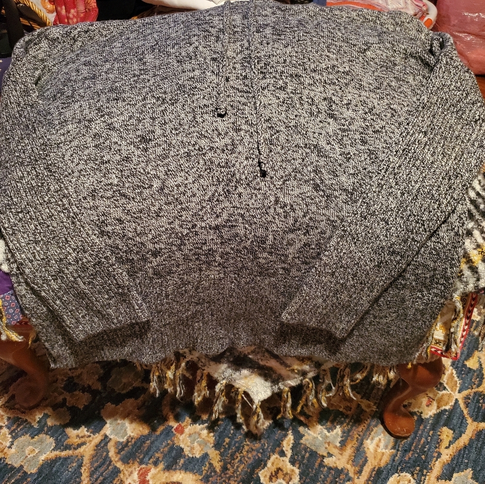 GAP Marled Knit Hooded Pullover - Heather Gray - Picture 12 of 13